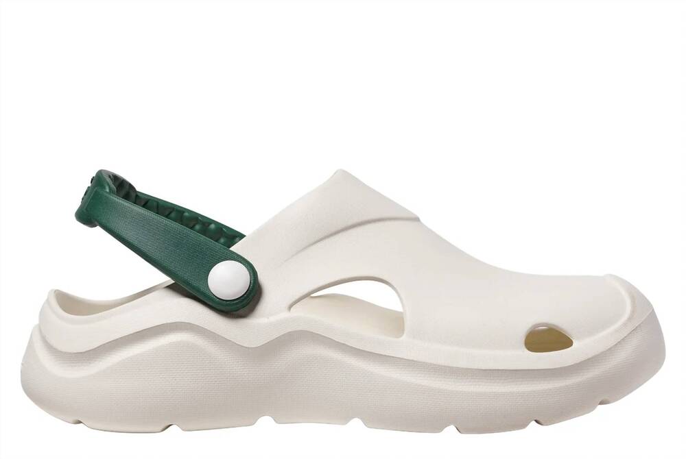 NEW JOYBEES women's studio clog in bone/ dark green